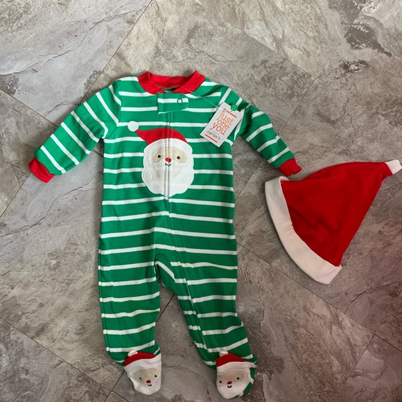 Carter's Other - NWT Christmas Carter 2Pc Set Santa Claus PJ & Hat